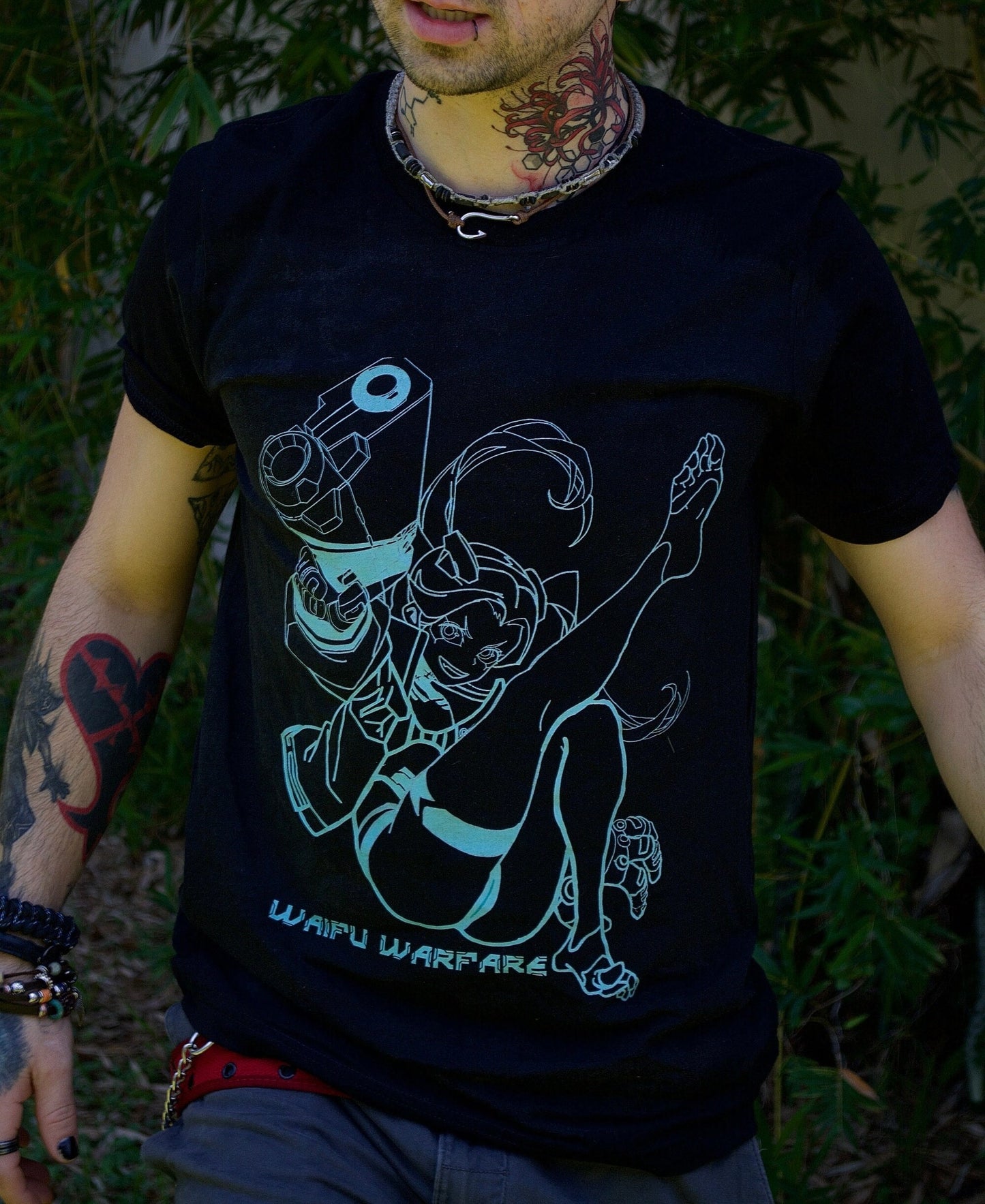 Cyberpunk Anime Waifu Graphic Tee