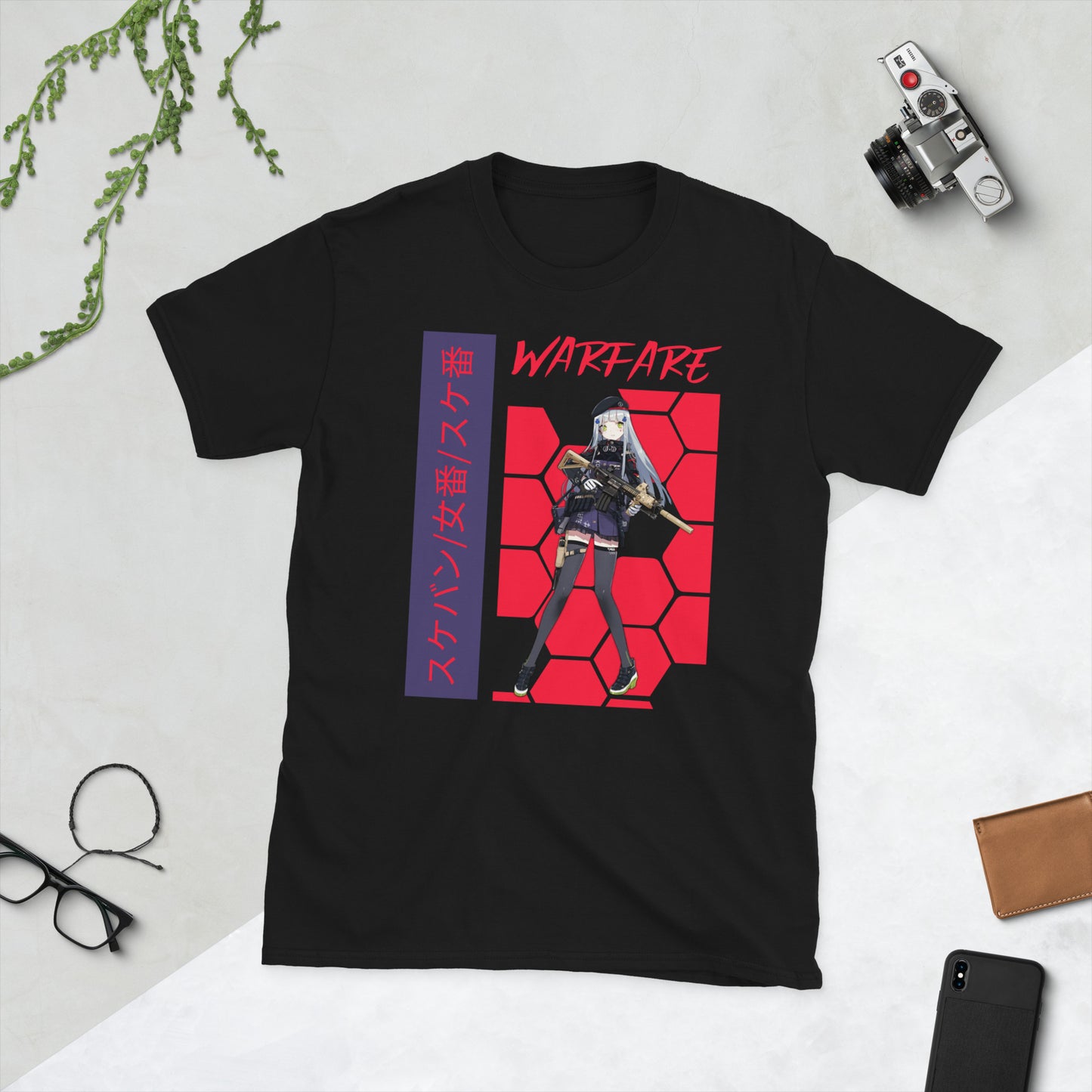 Waifu Warfare Soldier Girl Tee