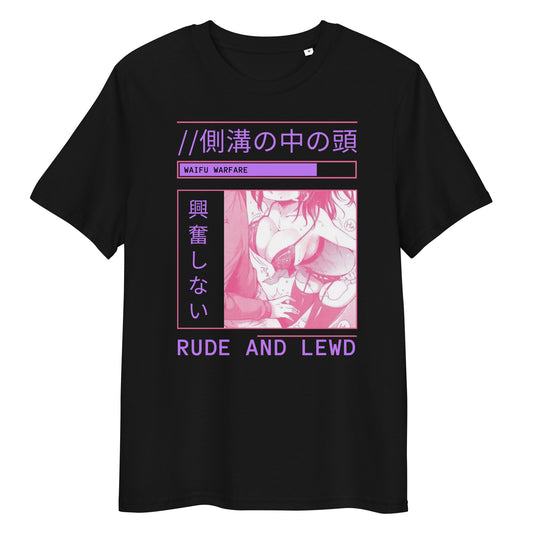 Rude anime girl tee by Waifu Warfare